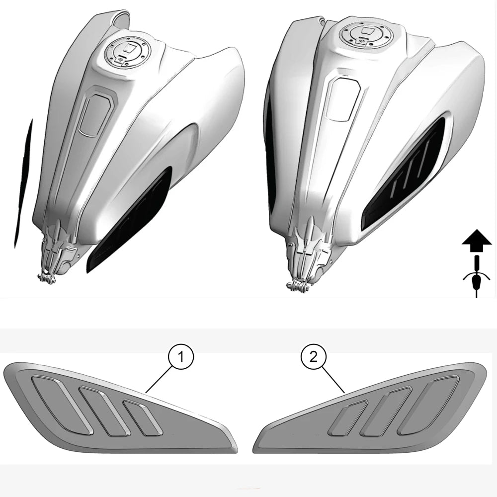 Pads de Réservoir Antidérapants pour Genoux pour Harley Pan America 1250 (2020-2021) – photo 3/9