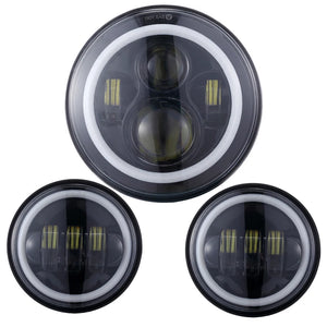 Phare LED 7 pouces avec feux additionnels LED 4,5 pouces pour Harley Touring Electra Glide - vue 14