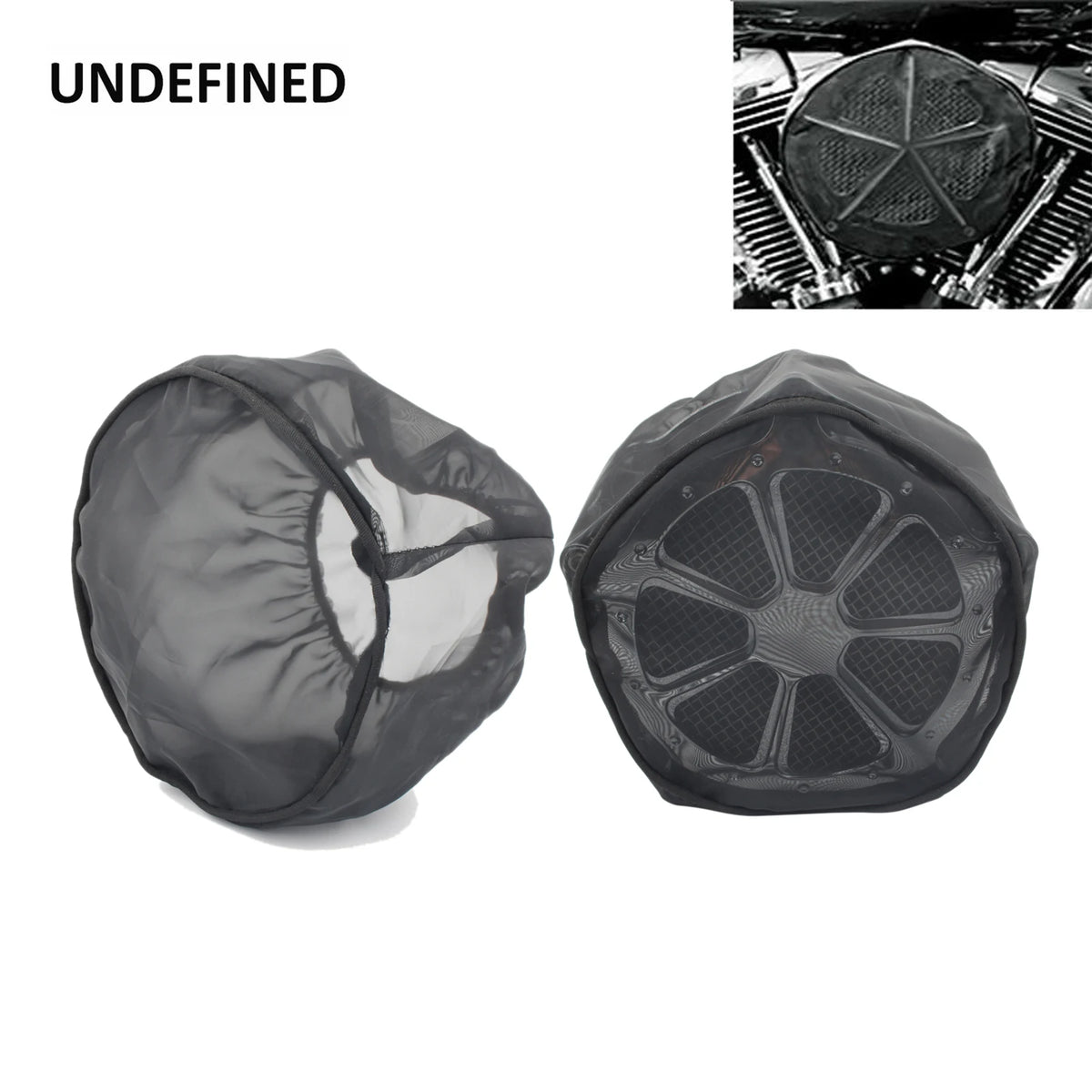 Housse de pluie noire pour filtre à air pour Harley Touring Dyna Softail Sportster 883 - vue 1