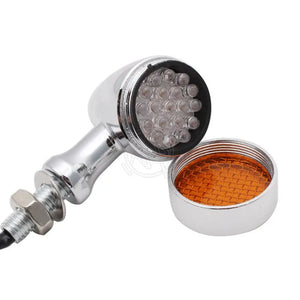 Clignotants LED bullet à grille pour Harley chopper bobber - vue 2