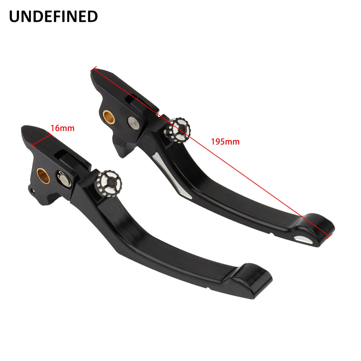 Leviers de frein et d'embrayage réglables noirs pour Harley Touring 2014-2016 - vue 2