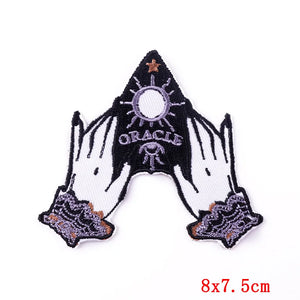 Écusson patch tête de mort et rose style biker - vue 26