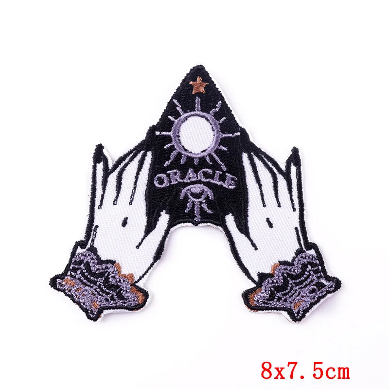 Écusson patch tête de mort et rose style biker - vue 26