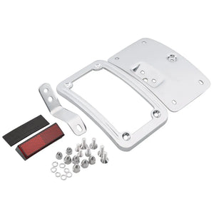 Support de plaque d'immatriculation chromé pour moto Harley-Davidson Softail - vue 2