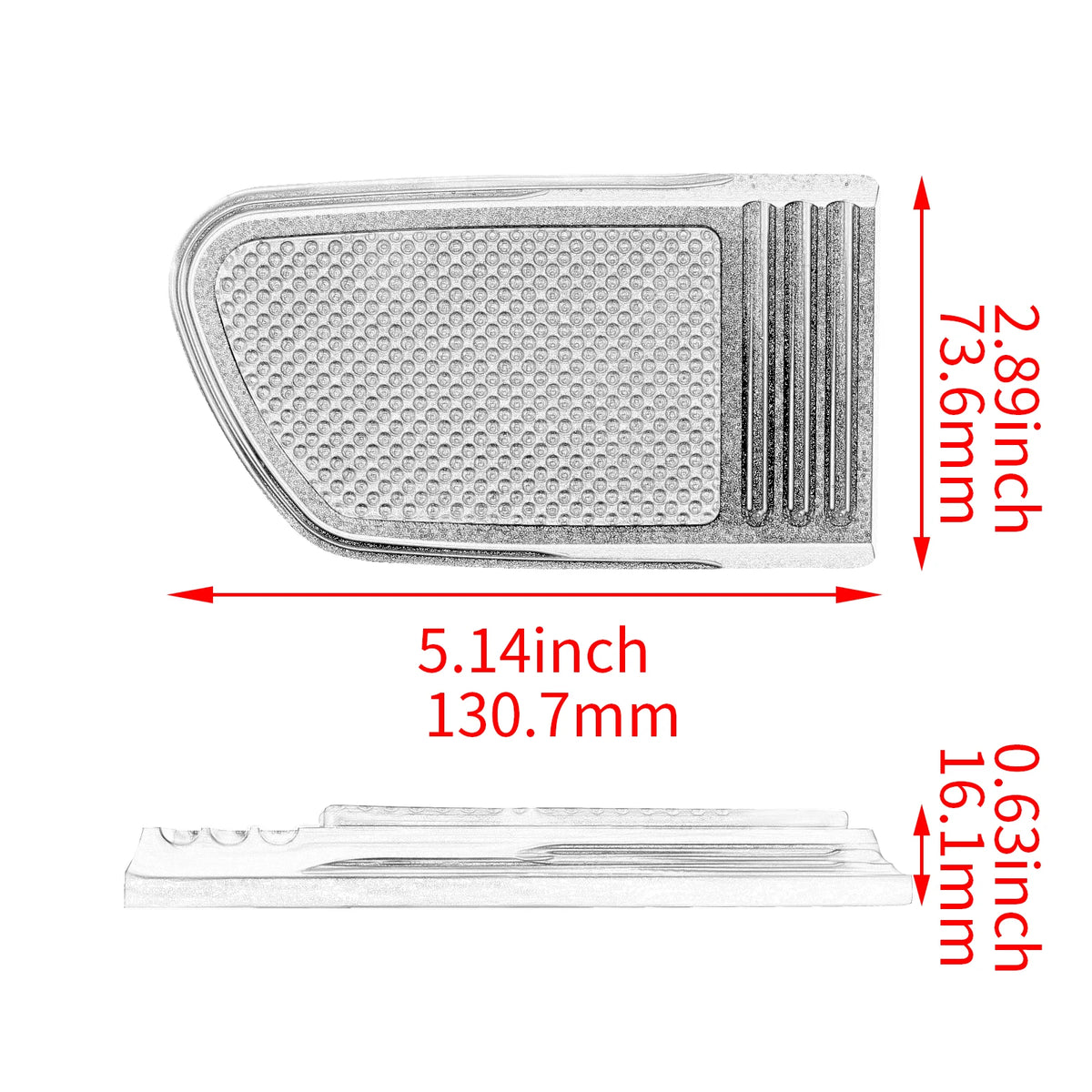 Cache de pédale de frein en aluminium anodisé noir pour Harley-Davidson - vue 3