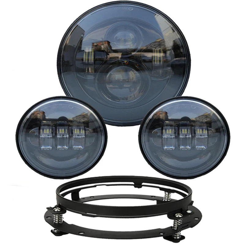 Phare LED 7 pouces avec feux additionnels LED 4,5 pouces pour Harley Touring Electra Glide - vue 23