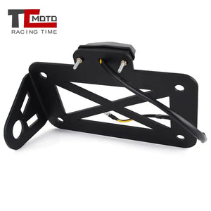 Support de plaque d'immatriculation latéral modifié pour Harley Sportster, Bobber, Chopper - vue 4