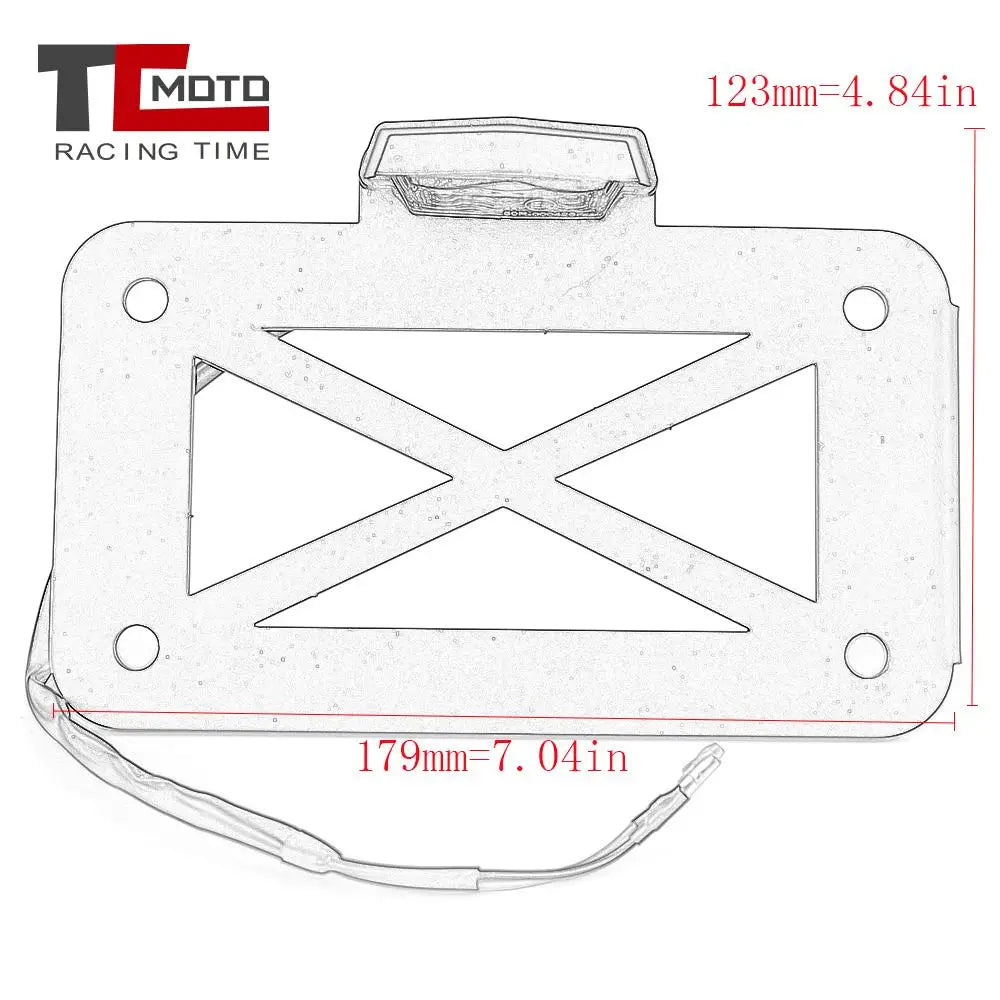 Support de plaque d'immatriculation latéral modifié pour Harley Sportster, Bobber, Chopper - vue 6