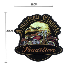 Écusson brodé grand format punk crâne aigle - vue 14