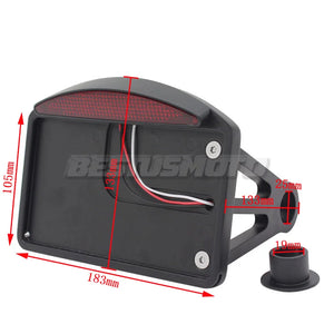 Support de plaque latéral avec feu LED pour Harley custom - vue 2