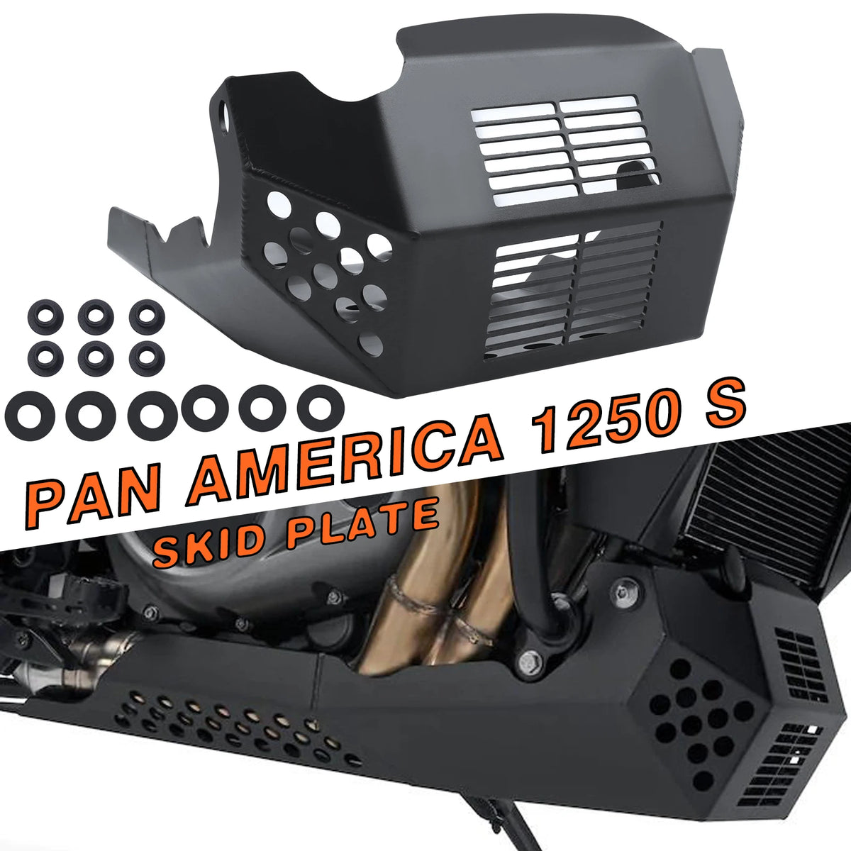 Plaque de protection moteur en aluminium pour Harley-Davidson Pan America - vue 1