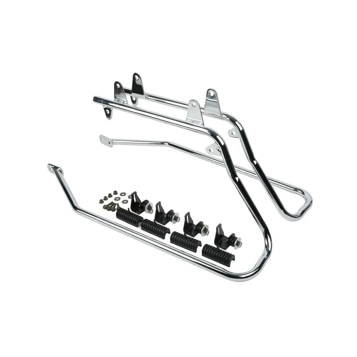 Support noir renforcé pour sacoche rigide sur une Harley-Davidson Softail Fat Boy - vue 5