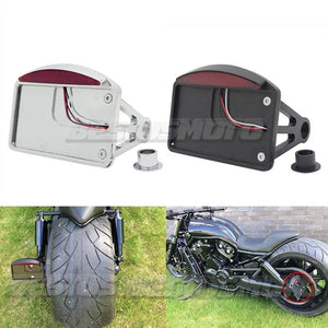 Support de plaque latéral avec feu LED pour Harley custom - vue 1