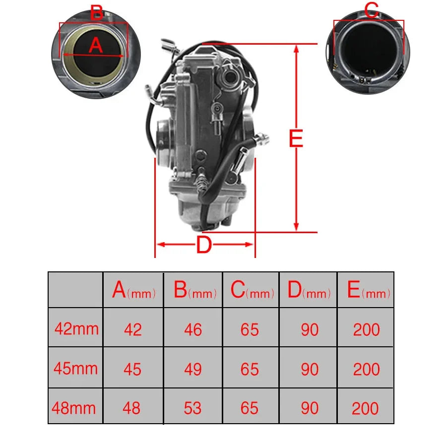 Carburateur à pompe de reprise HSR pour Harley Evolution et Twin Cam - vue 1