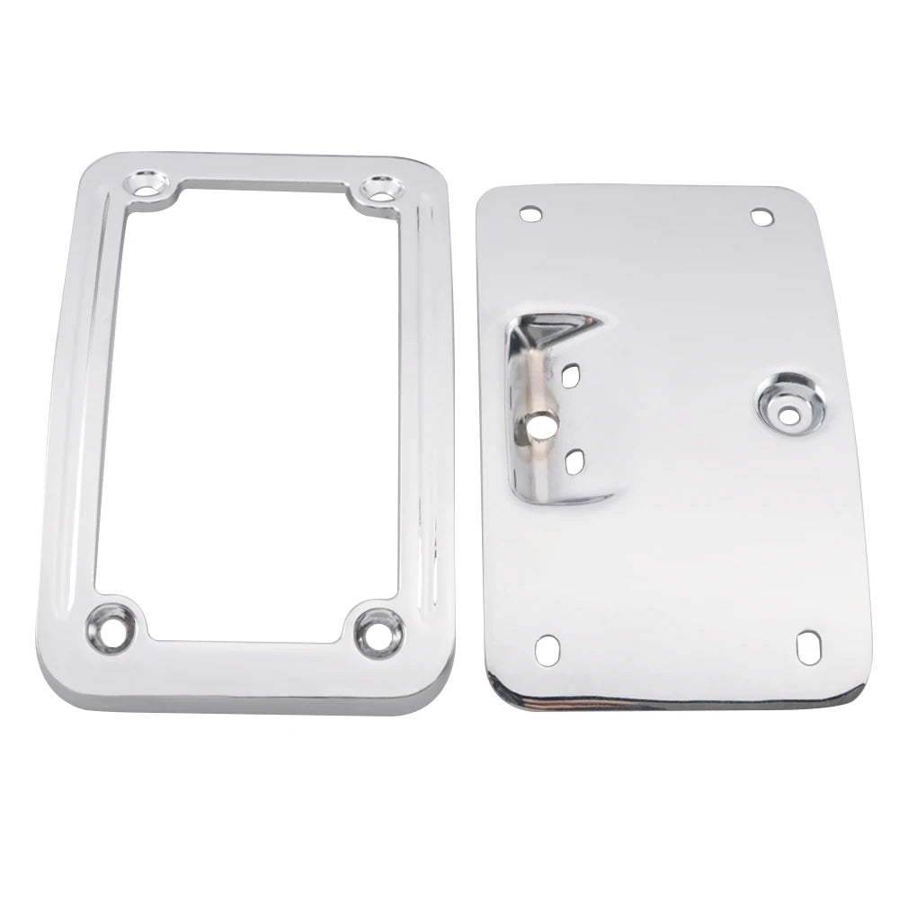 Support de plaque d'immatriculation chromé pour moto Harley-Davidson Softail - vue 3