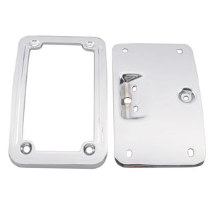 Support de plaque d'immatriculation chromé pour moto Harley-Davidson Softail - vue 3
