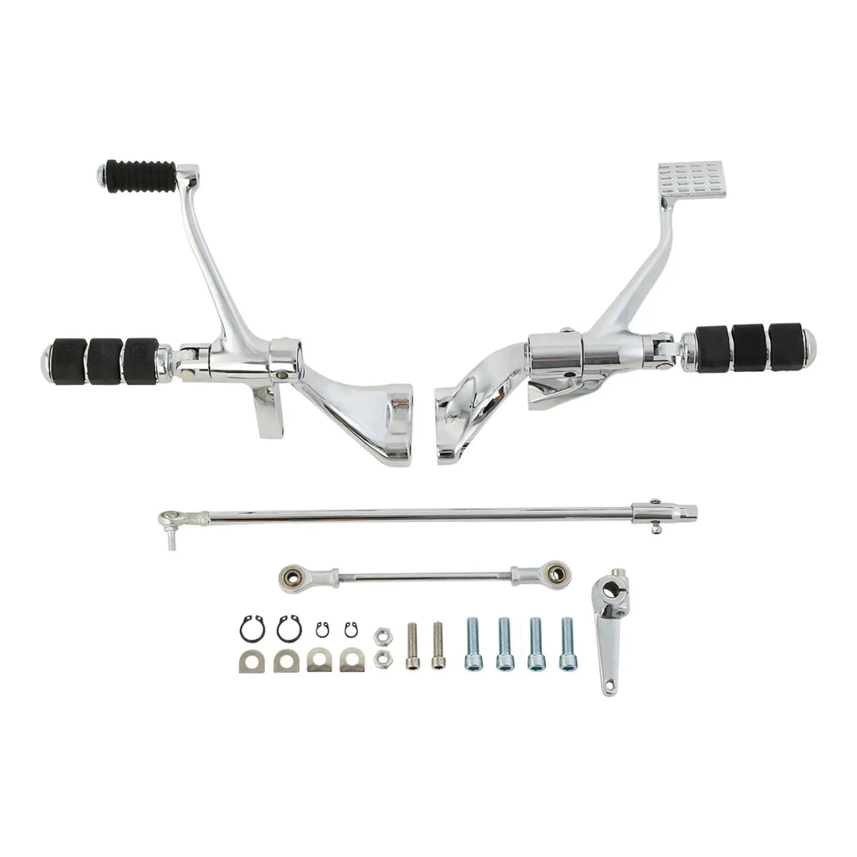 Support de repose-pieds pour commandes avancées en aluminium, acier et caoutchouc pour Harley-Davidson Sportster XL Iron 883, 1200, Forty Eight 2014-2022 – photo 5/10
