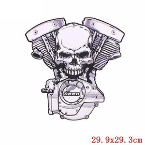 Écusson brodé grand format punk crâne aigle - vue 22