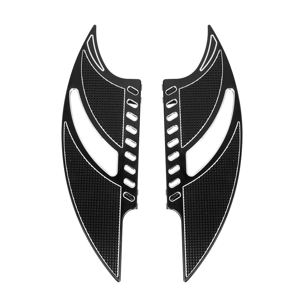 Planchers avant (floorboards) ajourés en aluminium billette pour Harley-Davidson Sportster 883/1200, Touring, Electra Glide, Road King & Dyna – photo 8/8