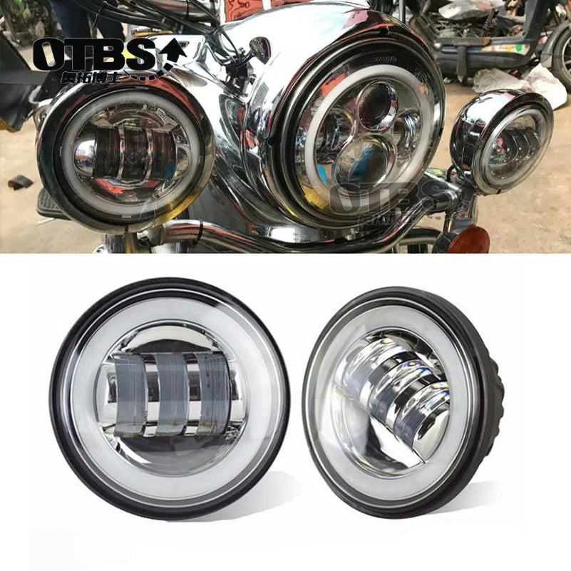 Phare LED 7 pouces avec feux additionnels LED 4,5 pouces pour Harley Touring Electra Glide - vue 5