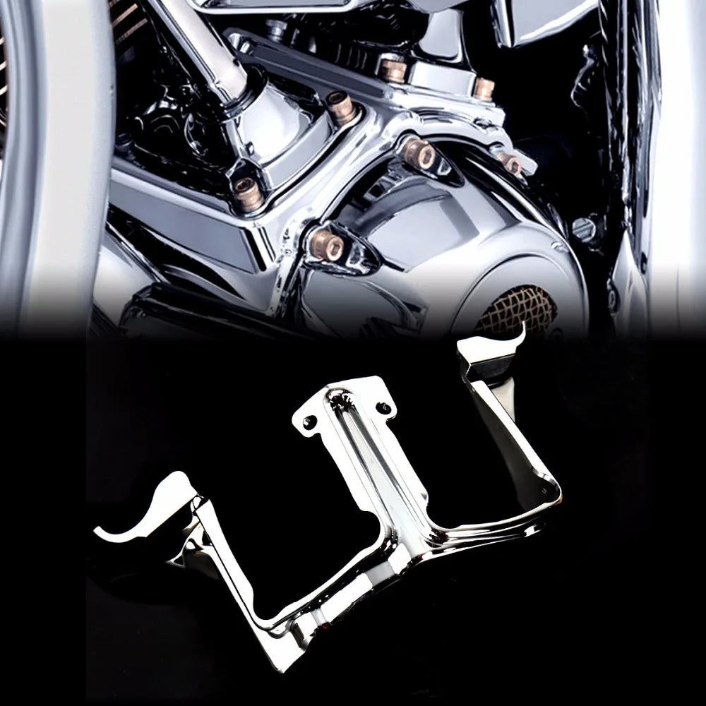 Cache de bloc de poussoirs chromé pour Harley Touring - vue 1