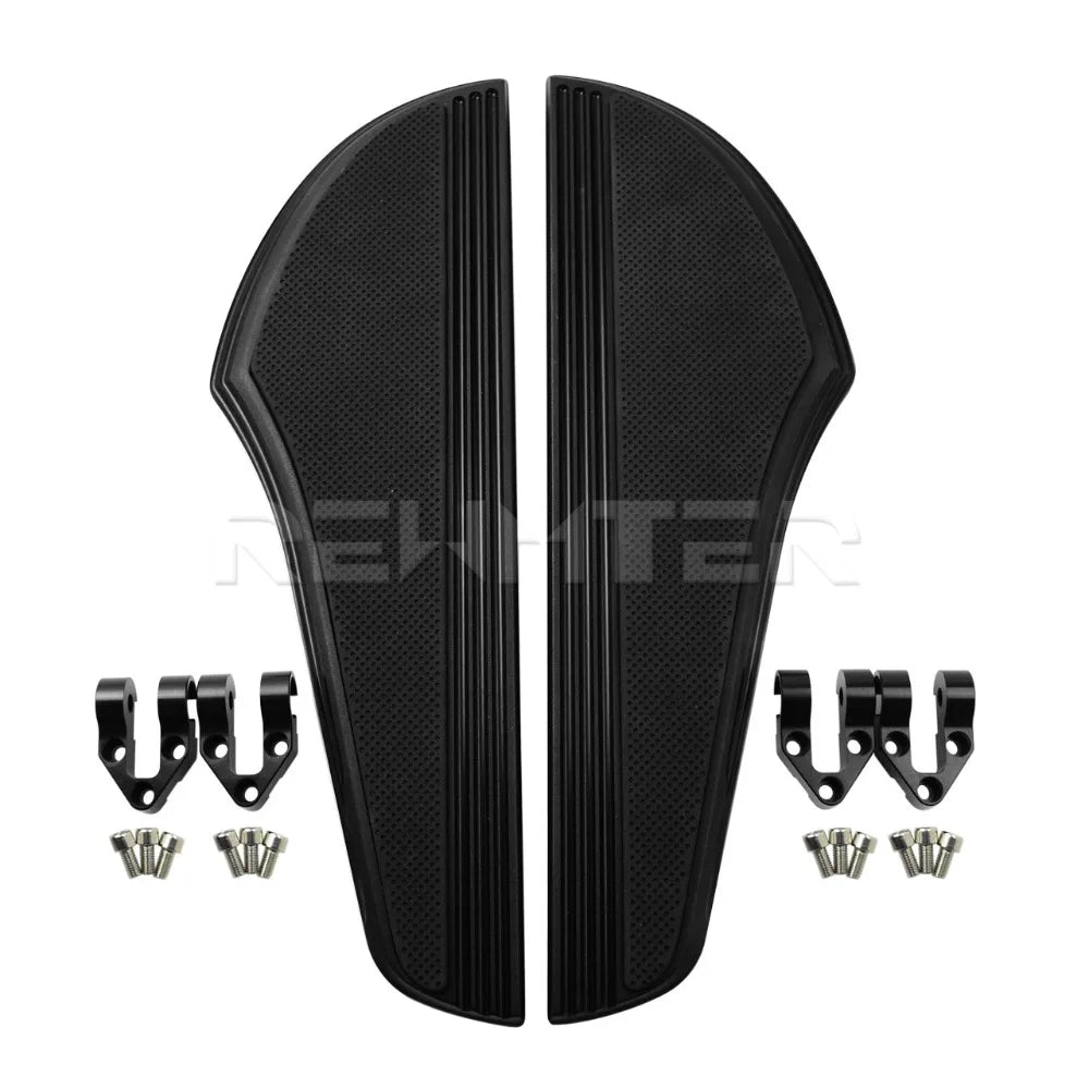 Plancher pilote avant (floorboard) antidérapant en aluminium pour Harley-Davidson Dyna, Softail, Touring, Road King, Street Glide & Fat Boy – photo 2/8