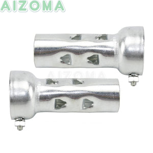 Chicanes d'échappement chromées 4 po pour Harley-Davidson Big Twin, Sportster et Touring Glide (silencieux 51 mm/2 po) – photo 1/8