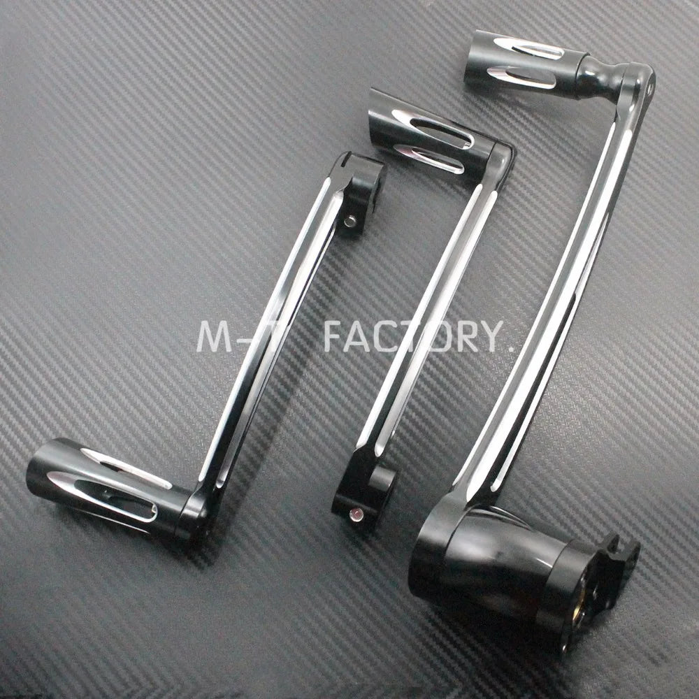 Kit levier de frein et de sélecteur CNC pour Harley-Davidson Touring Road King et Street Glide FLT/FLHX/FLHT/FLHR 1997-2016 – photo 2/6