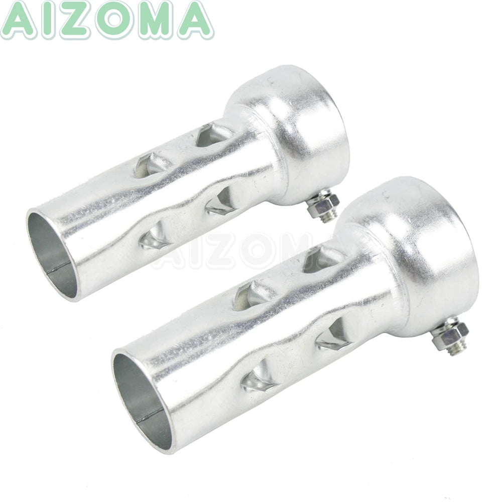 Chicanes d'échappement chromées 4 po pour Harley-Davidson Big Twin, Sportster et Touring Glide (silencieux 51 mm/2 po) – photo 2/8