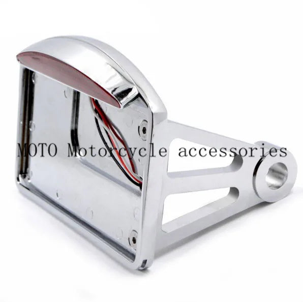 Support de plaque latéral avec feu LED pour Harley custom - vue 1