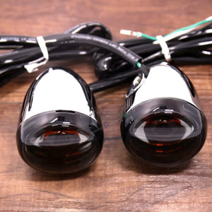 Clignotants arrière bullet chromés pour Harley - vue 3