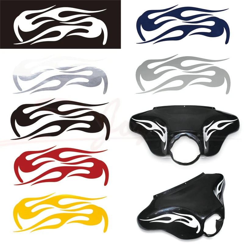 Autocollant flammes sur carénage de Harley Touring - vue 3