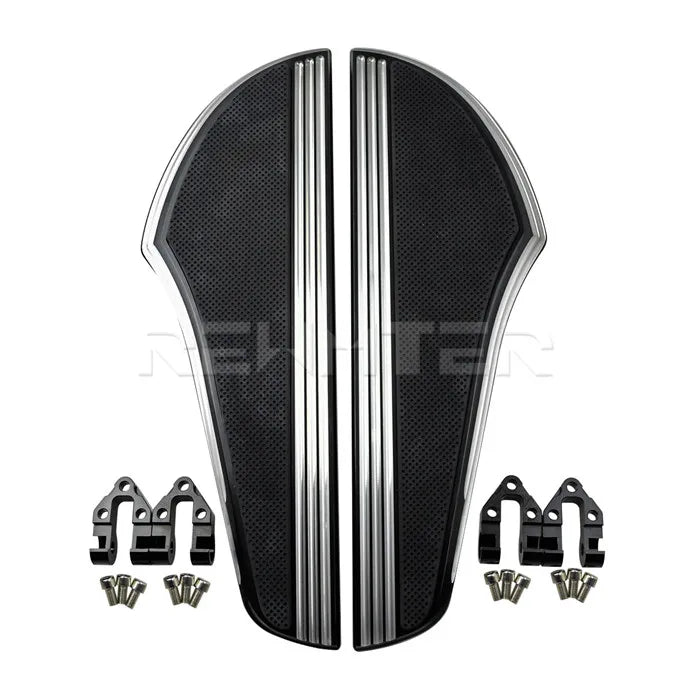 Plancher pilote avant (floorboard) antidérapant en aluminium pour Harley-Davidson Dyna, Softail, Touring, Road King, Street Glide & Fat Boy – photo 8/8