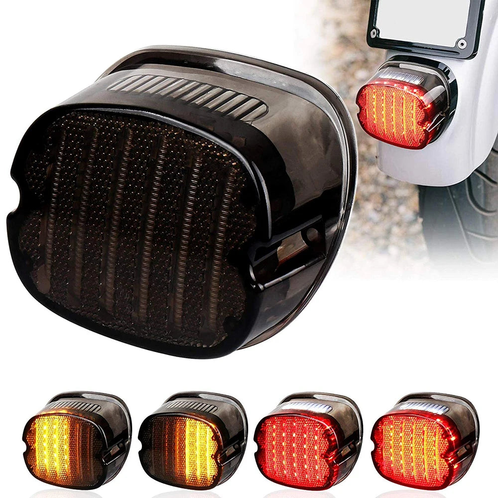 Feu arrière LED lay-down fumé pour Harley Softail Dyna Touring - vue 6