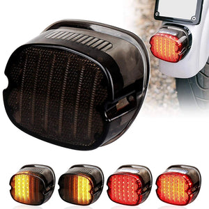 Feu arrière LED lay-down fumé pour Harley Softail Dyna Touring - vue 6