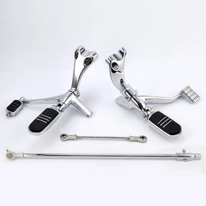 Support de repose-pieds pour commandes avancées en aluminium, acier et caoutchouc pour Harley-Davidson Sportster XL Iron 883, 1200, Forty Eight 2014-2022 – photo 9/10
