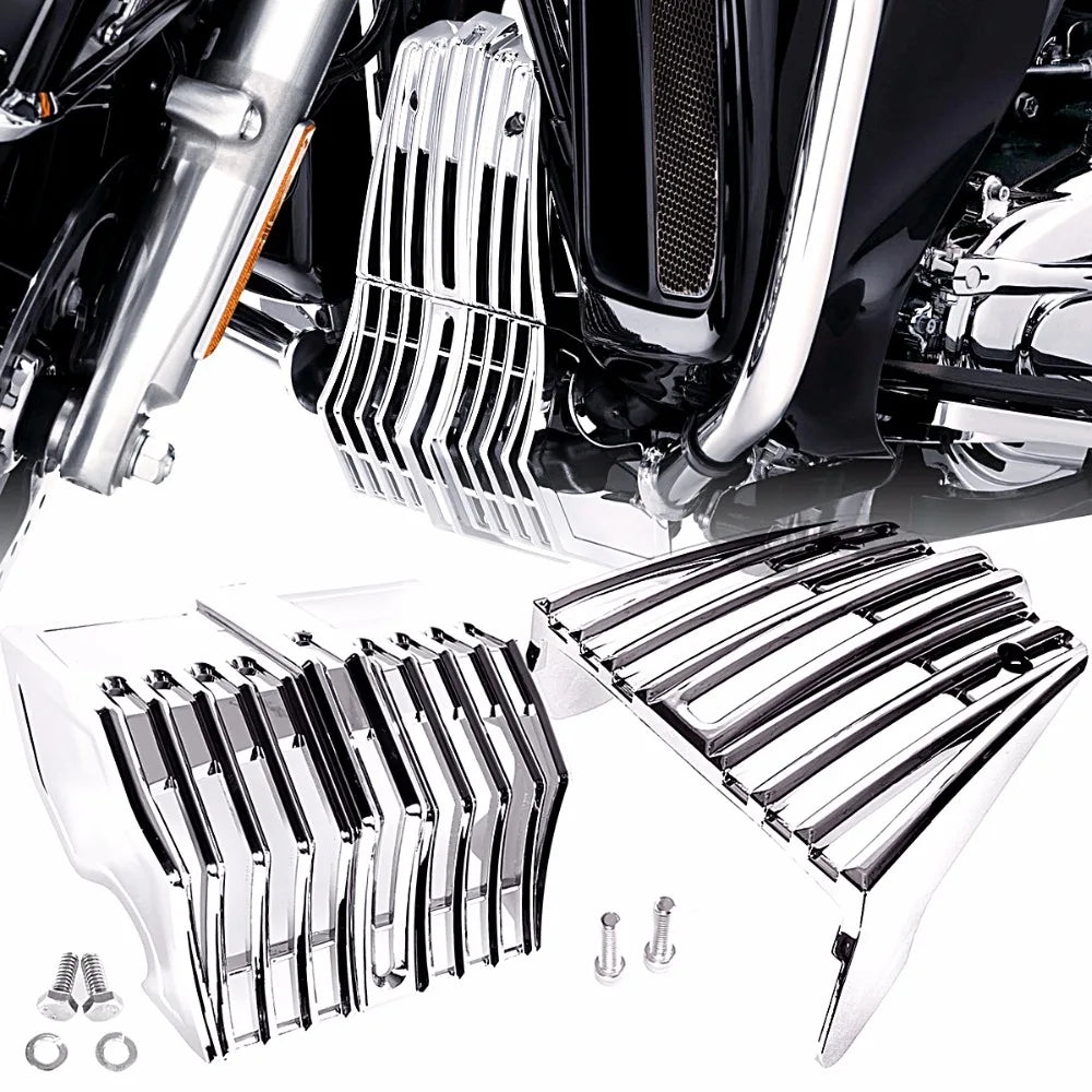 Cache chromé de pompe à liquide de refroidissement pour Harley-Davidson Touring - vue 1