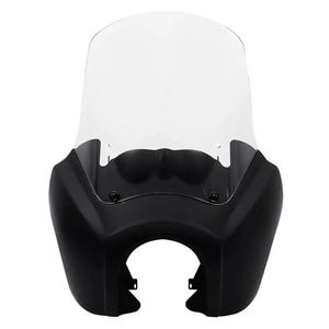 Carénage de phare noir avec pare-brise pour Harley Dyna - vue 4