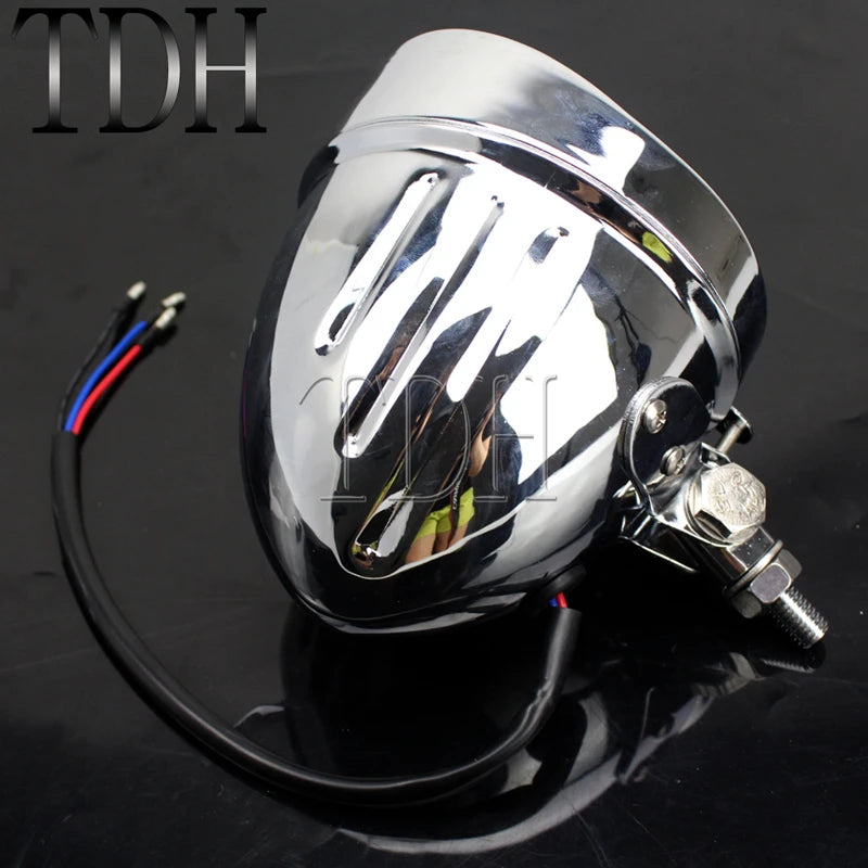 Phare rétro H4 pour Harley Softail Dyna - vue 3