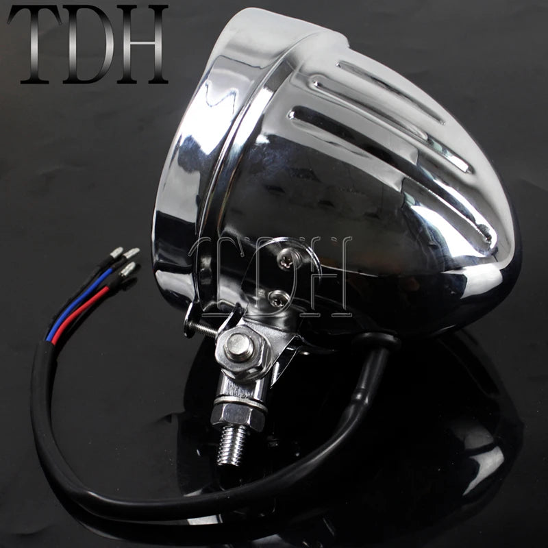 Phare rétro H4 pour Harley Softail Dyna - vue 4