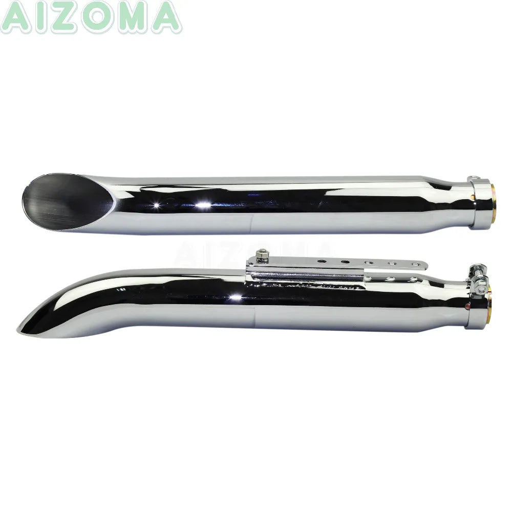 Système d'échappement chromé pour Harley-Davidson et Suzuki VL 125 / 800 / 1500 Intruder (Bobber) – photo 3/8