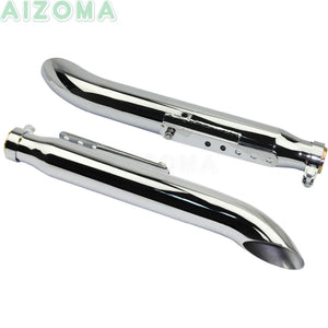 Système d'échappement chromé pour Harley-Davidson et Suzuki VL 125 / 800 / 1500 Intruder (Bobber) – photo 4/8