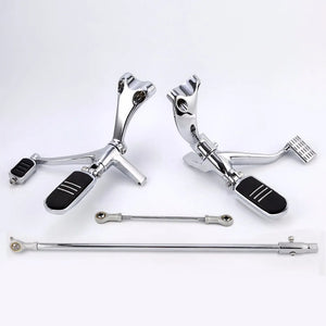 Support de repose-pieds pour commandes avancées en aluminium, acier et caoutchouc pour Harley-Davidson Sportster XL Iron 883, 1200, Forty Eight 2014-2022 – photo 3/10