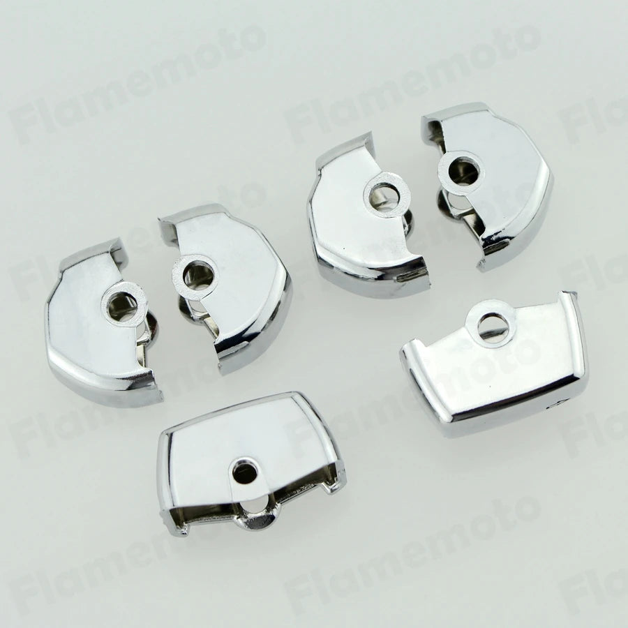 Caches de boutons de commodo chromés pour Harley Sportster Dyna Softail - vue 6
