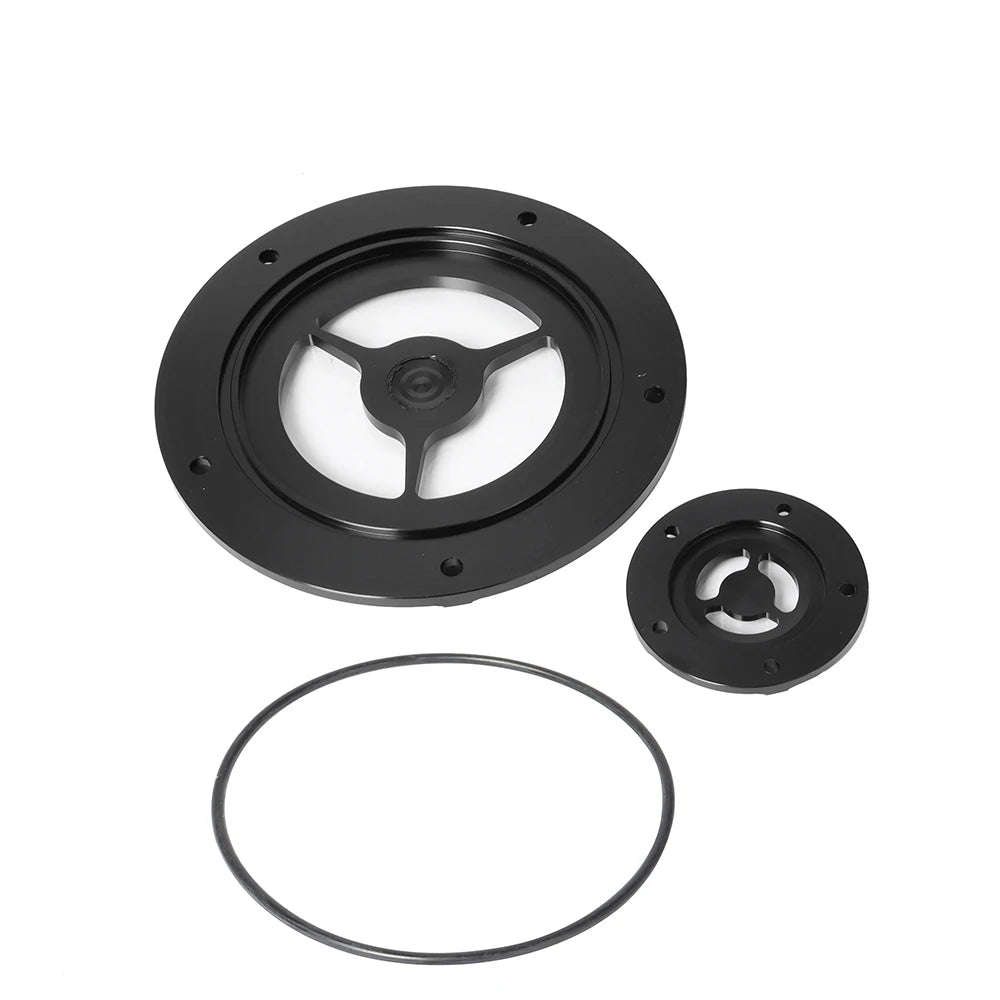 Cache moteur en aluminium chromé sur Harley-Davidson - vue 5