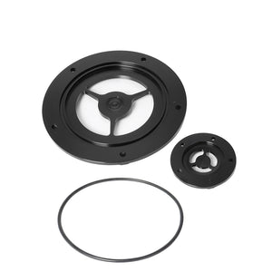 Cache moteur en aluminium chromé sur Harley-Davidson - vue 5