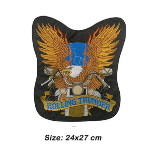 Écusson brodé grand format punk crâne aigle - vue 10