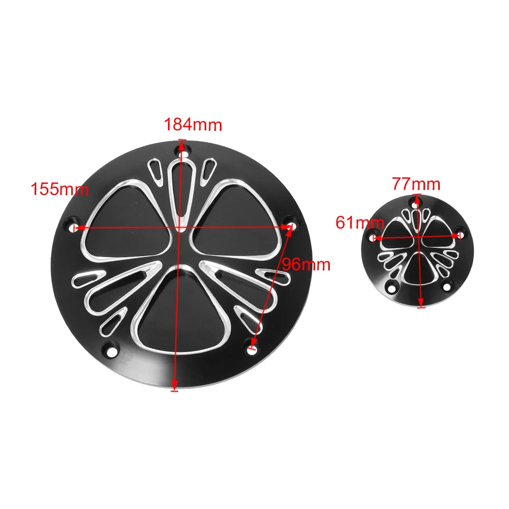 Cache derby et cache timer 5 trous pour Harley Touring Softail Dyna - vue 5
