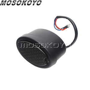 Feu arrière LED rond façon œil de chat pour moto custom - vue 4