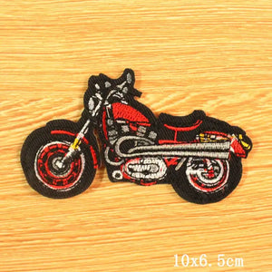 Écusson brodé crâne et cœur style moto biker - vue 13